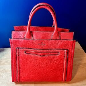 Kate Spade New York Claremont Drive Marcella Leather Tote Red ❤️‍🔥❤️‍🔥